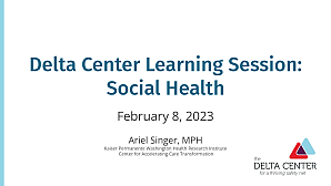 First slide of the Social Health slide deck