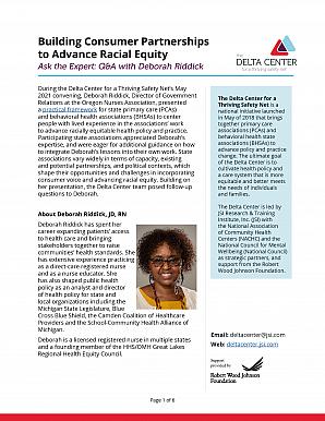 Building Consumer Partnerships to Advance Racial Equity: Q&A with Deborah Riddick